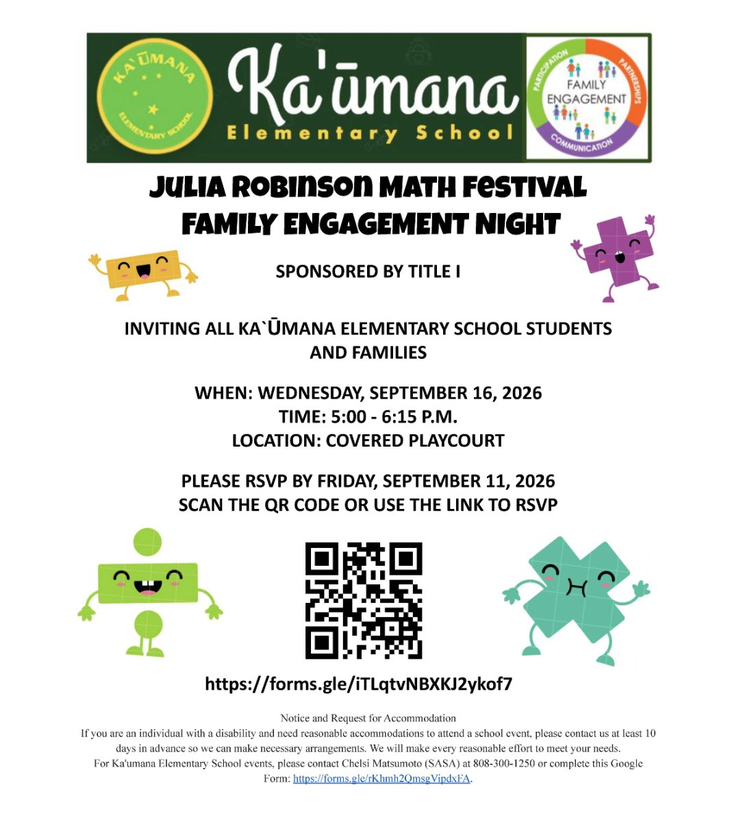 Math Night Flyer
